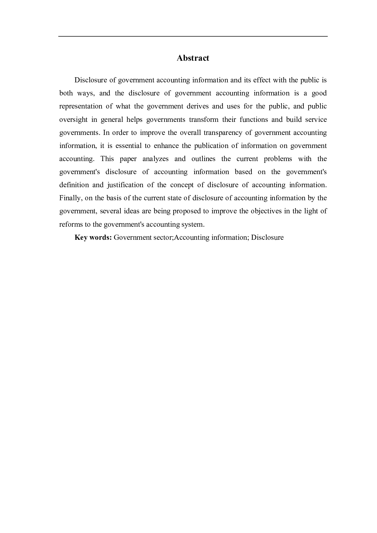 政府部门会计信息披露问题的研究-8429字.pdf 第2页